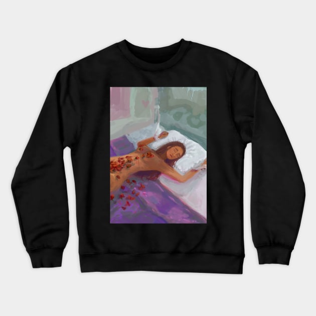 Sleeping beauty Crewneck Sweatshirt by gcogle